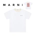 MARNI(マルニ) ロゴ入り ハートプリント コットン製 半袖Tシャツ カットソー クルーネック ユニセックス サイズ36 38 40 42