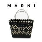MARNI(マルニ) ブラック MARNI MARKET STENCIL BAG 編上げ バッグ ハンドバッグ