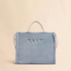 MARNI マルニ ブルー ライトピンク フェイクファー製バスケットショッパー SHMP0077U6P8681 00B26 レディー ストートバッグ