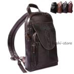 ボディバッグ メンズ 本革　2way 斜め掛け　ショルダーバッグ 自転車　鞄 レザー　ワンショルダー カジュアル 機能性