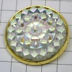  выгодная покупка значок Kirakira светится круглый Gold золотой цвет рамка-оправа. булавка z* Франция ограничение булавка z* редкость . Vintage было использовано булавка bachi