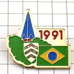  значок * Brazil национальный флаг 1991 год . глава * Франция ограничение булавка z* редкость . Vintage было использовано булавка bachi