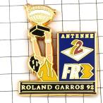 ピンバッジ・全仏オープンテニス大会テレビ局◆フランス限定ピンズ◆レアなヴィンテージものピンバッチ