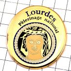 ショッピングルルド ピンバッジ・ルルド聖母マリア様カトリック巡礼◆フランス限定ピンズ◆レアなヴィンテージものピンバッチ