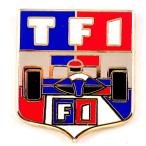 ピンバッジ・TF１テレビ局F１レースカー中継TV紋章◆フランス限定ピンズ◆レアなヴィンテージものピンバッチ