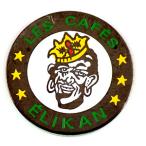  значок * король кофе .. Cafe .. Star звезда 3.CAFES ELIKAN FRANCE* Франция ограничение булавка z* редкость . Vintage было использовано булавка bachi