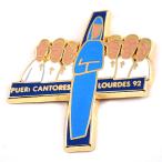 ショッピングルルド ピンバッジ・ルルド聖地カトリック教徒コーラス聖歌隊◆フランス限定ピンズ◆レアなヴィンテージものピンバッチ