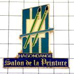  значок *.. салон картина. инструмент шоу экспонирование .* Франция ограничение булавка z* редкость . Vintage было использовано булавка bachi