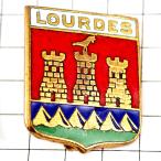 ショッピングルルド ブローチ・ルルド紋章カトリックの聖地◆フランス限定アンティーク◆レアなヴィンテージもの
