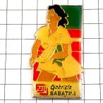 ピンバッジ・テニス選手サバティーニ女子FUJI富士フィ