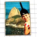  значок *ko Duck .. фотография девочка * Франция ограничение булавка z* редкость . Vintage было использовано булавка bachi