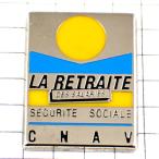  значок * подлинный . круг желтый цвет li Thai a. работа год золотой LA-RETRAITE CNAV FRANCE* Франция ограничение булавка z* редкость . Vintage было использовано булавка bachi
