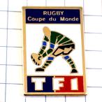 ピンバッジ・ラグビー世界大会テレビ局チャンネルTF１◆フランス限定ピンズ◆レアなヴィンテージものピンバッチ