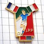 ピンバッジ・フランスとイタリア国旗サッカー選手 OLY