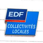  значок *EDF электрический фирма голубой * Франция ограничение булавка z* редкость . Vintage было использовано булавка bachi