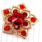  брошь * античный способ стразы красный Gold золотой цвет. цветок 