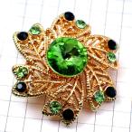  брошь * античный способ стразы зеленый зеленый золотой цвет Gold. цветок 