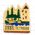  значок * река. есть пейзаж обод - The n. yu cell * Франция ограничение булавка z* редкость . Vintage было использовано булавка bachi