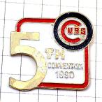  значок * Chicago Cub s большой Lee g бейсбол Major League CHICAGO CUBS USA* Франция ограничение булавка z* редкость . Vintage было использовано булавка bachi
