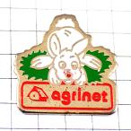  выгодная покупка значок * булавка z* белый заяц .... .AGRINET RABBIT FRANCE* Франция ограничение булавка z* редкость . Vintage было использовано булавка bachi