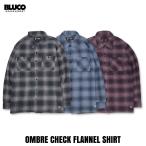 ショッピングネルシャツ BLUCO(ブルコ) OL-11-047 OMBRE CHECK FLANNEL SHIRT 3色(BLACK/NAVY/PURPLE)