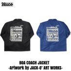 BLUCO(ブルコ) OL-31-049 BOA COACH JACKET -Artwork by JACK-O’ ART WORKS- 2色(BLACK/BLUE) ☆送料無料サービス中!!