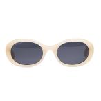 ☆送料無料サービス中!! FLUTTER(フラッター) Acetate Narrow Oval Glasses ベージュフレームxブラックレンズ