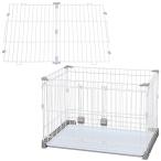 アイリスオーヤマ お掃除楽ちんサークル 屋根セット 仕切なし グレーベージュ ペ