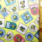 キャラクター 生地 布 ミニオン（ イエロー 系 ) 柄番号25（ 2025 )　 オックス （ 綿100％ ) 生地幅−約108cm g-4215-1b-kk-8102