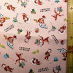  герой ткань ткань Curious George (.... George ) ( розовый серия ) рисунок номер 31 ( 2026 )oks( хлопок 100% ) ткань ширина - примерно 108cm g-4216-1b-kk-8214