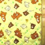 * <Q герой стеганое полотно ткань стеганый > Rilakkuma ( оттенок желтого ) рисунок номер 33 стеганое полотно ткань ткань ширина - примерно 106cm наружный чехол -oks( хлопок 100% )