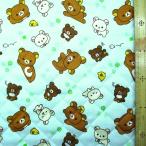 * <Q герой стеганое полотно ткань стеганый > Rilakkuma ( незначительный оттенок зеленого ) рисунок номер 33 стеганое полотно ткань ткань ширина - примерно 106cm наружный чехол -oks( хлопок 100% )