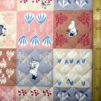 * <Q герой стеганое полотно ткань стеганый > Moomin ( незначительный розовый оттенок бежевого ) рисунок номер 54 стеганое полотно ткань ткань ширина - примерно 106cm наружный чехол -oks( хлопок 100% )