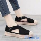 エスパドリーユ デッキシューズ スリッポン レディース パンプス プラットフォーム 春夏秋 レース メッシュ ゴム紐 ジュート巻き 透かし彫り 厚底 通学 走れる