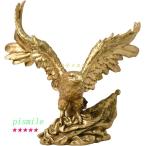 ワシの置物 鷹の像 樹脂コレクション 卓上 センターピース 装飾 ホームデコレーション モダン 本棚用 手描き 装飾, 翼を広げる