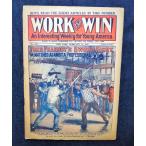 1924年 パルプ雑誌 Work and Win ダイムノヴェル Fred Fearnot Hal Standish Sword Fight 剣術 フェンシング 洋書 戦前アメリカ 三文小説
