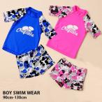 キッズ 水着 男の子 女の子 パンツ トップス 半袖 2点セット サーフパンツ スイムウェア パンツ パンダ  海水浴 プール ラッシュガード ネコポス送料無料