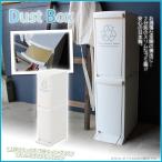 ダストボックス 2段 2D スリム ゴミ箱 2分別 20L ゴミ収納 フットペダル フラップ式 ホワイト 隙間収納 日本製 国産 おしゃれ かわいい