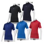 Mizuno MIZUNO Junior * с высоким воротником * короткий рукав (. пот скорость .. грязный антибактериальный дезодорация ) JR бейсбол нижняя рубашка короткий рукав 23SS(12JAAP53)