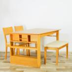ダイニングテーブルS チェア２脚 ベンチ１脚セット  ナチュラル YUKI ユキ
