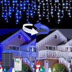 「1本2色切替」ソーラー LED イルミネーション つらら クリスマスイルミネーション 防水 400球 10M 75本 調光 調色 タイマー機能 ベラ