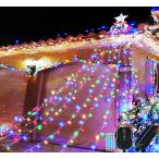 ソーラー クリスマス イルミネーション ライト LED 屋外 防水 350球 USB充電可 1200mAH ドレープライト クリスマス イルミネーショ
