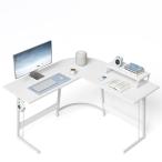 ショッピングpcデスク CubiCubi L字デスク 幅120cm*120cm ゲーミングデスク PCデスク パソコンデスク 在宅勤務 ホワイト