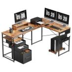 Maihail l字デスク 机 pcデスク ワークデスク コーナーデスク 勉強机 デスク 引き出し付き コーナーデスク 幅160cm×奥行112cm