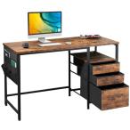Maihail パソコンデスク引き出し付き 学習机 pcデスク 幅120cm×奥行55cm ゲーミングデスク左右入替可 在宅ワーク デスク オフィスデ