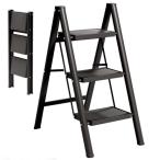 Ngardk стремянка легкий стремянка - стремянка складной модный складной салон подножка складной compact ..( черный, 3 уровень )