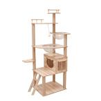 【PETTIFUL】 2024新モデル キャットタワー 木製 大型猫 据え置き スリム 猫タワー 宇宙船2個 中型 猫 キャットツリー おしゃれ 宇宙