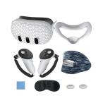 META Quest3 аксессуары комплект 8 вида комплект лицо покрытие контроллер покрытие защита кейс meta Quest 3 нос покрытие VR аксессуары промывание в воде возможность 