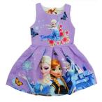 Yahoo! Yahoo!ショッピング(ヤフー ショッピング)アナと雪の女王2  エルサ＆アナ Purple Holiday Birthday Party Dress ワンピース