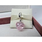 Pandora パンドラ チャーム Pink Ribbon Heart Dangle Glass Murano Charm ピンク ハート